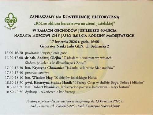 Artykuł: 40 lecie nadania Jasielskiemu Hufcowi ZHP imienia Rodziny Madejewskich - Zdjęcie 66094